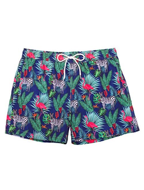 vxsvxm Beach Shorts Swim Trunks Quick Dry Men's Bathing Suit with Mesh Lining/Side Pockets