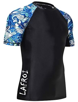 LAFROI Men's Long Sleeve UPF 50+ Baselayer Skins Performance Fit Compression Rash Guard-CLY02D