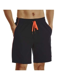 HODOSPORTS Mens 8" Swimming Trunks (Regular & Big Tall Sizes)