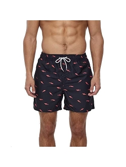 FREDRM Mens Swim Trunks Quick Dry Boardshorts with Mesh Lining Above Knee Swimwear Bathing Suits