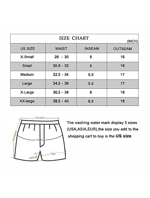 FREDRM Mens Swim Trunks Quick Dry Boardshorts with Mesh Lining Above Knee Swimwear Bathing Suits