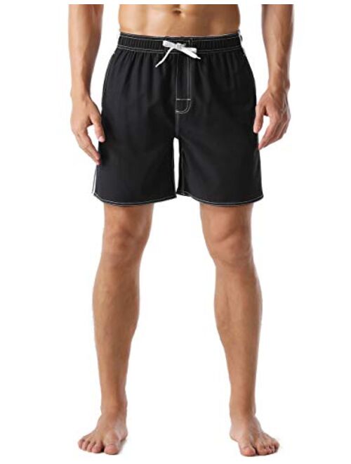 Nonwe Men's Swim Trunks Water Sport Printed Lightweight Quick Dry Drawstring