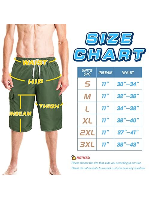 Srnede Mens Swimming Trunks Swim Trunks Quick Dry Swim Shorts with Mesh Lining Funny Swimwear Bathing Suits