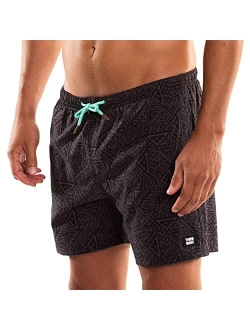 Third Wave Premium Swim Trunks - Men's 5 Inch Inseam Quick Dry Swim Shorts for Beach and Swimming