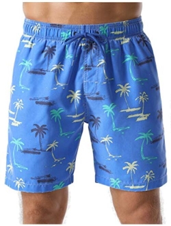 Nonwe Men's Swim Trunks Beachwear Outdoor Quick Dry Retro Soft Washed Drawstring Board Short