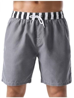 Nonwe Men's Swim Trunks Beachwear Outdoor Quick Dry Retro Soft Washed Drawstring Board Short