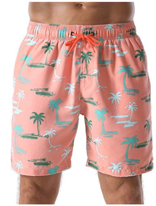 Nonwe Men's Swim Trunks Beachwear Outdoor Quick Dry Retro Soft Washed Drawstring Board Short