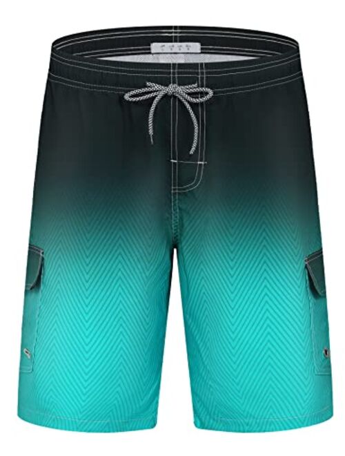 iCKER Mens Swim Trunks Quick Dry Bathing Suits Summer Holiday Beach Board Shorts