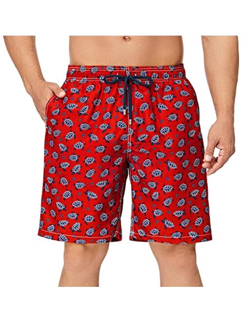 SIX ISLANDS Mens Swim Trunks Plastic Recycled Fabric Bathing Suit for Big and Tall Men