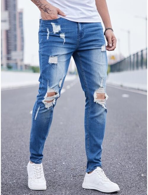 Shein Men Ripped Skinny Jeans