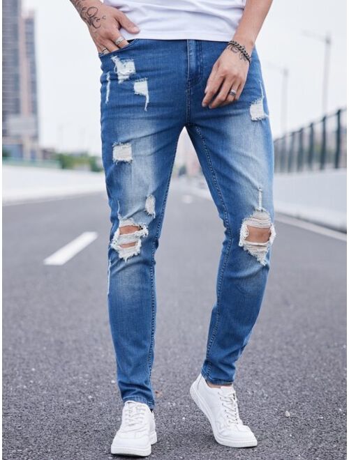 Shein Men Ripped Skinny Jeans