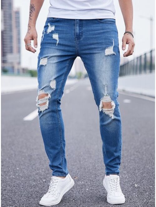 Shein Men Ripped Skinny Jeans