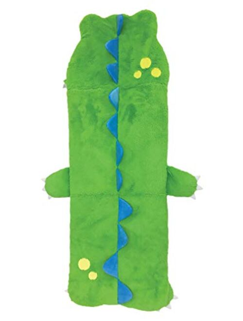 iscream 73" x 25" Faux Sherpa-Lined Plush Fleece Zippered Sleeping Bag - Fun & Games Collection