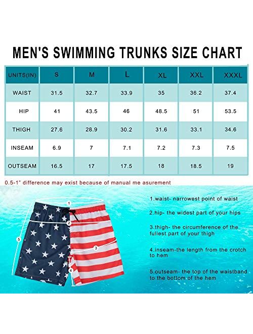 IORTY RTTY Mens Swim Trunks Quick Dry Swim Shorts with Mesh Lining Funny Leopard Print Swimwear Bathing Suits