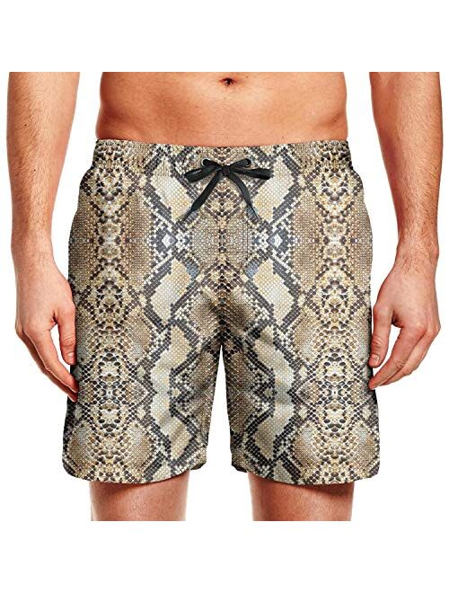 IORTY RTTY Mens Swim Trunks Quick Dry Swim Shorts with Mesh Lining Funny Leopard Print Swimwear Bathing Suits