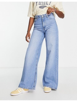 slouchy dad jeans in light blue