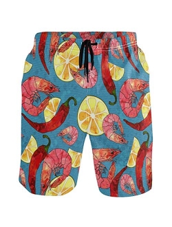 visesunny Men's Colorful Flower Print Beach Shorts Hot Summer Swim Trunks Sports Running Bathing Suits with Mesh Lining