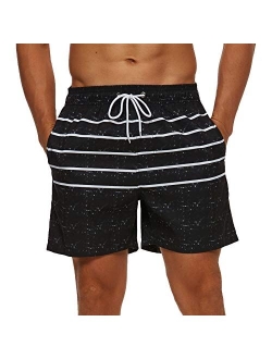 SILKWORLD Men's Quick Dry Swim Trunks with Pockets Swimwear Beach Shorts