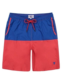 Beach Bros. Mens Swim Trunks, Quick Dry Board Shorts, Lightweight Quick Drying Swimsuit with Elastic Waistband and Pockets