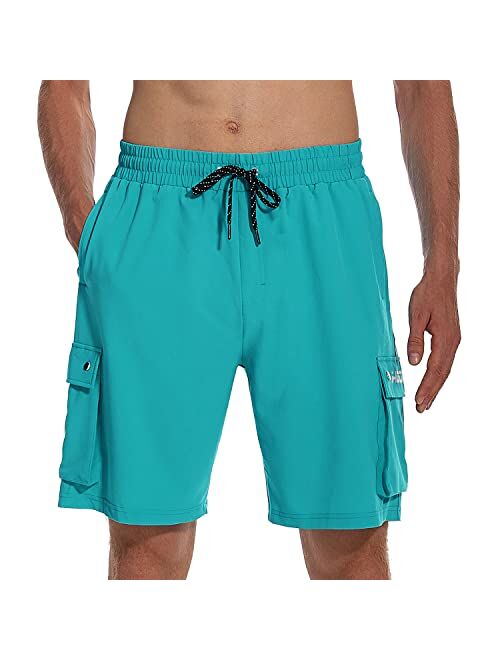 HODOSPORTS Mens Swim Trunks 9" Quick Dry Swim Shorts Bathing Suits