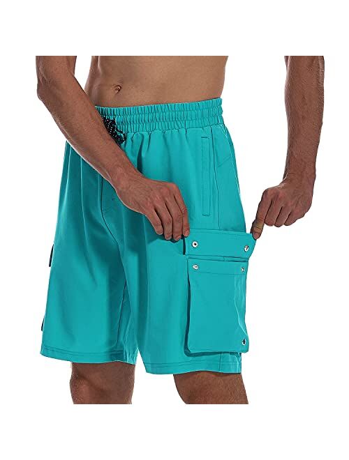 HODOSPORTS Mens Swim Trunks 9" Quick Dry Swim Shorts Bathing Suits