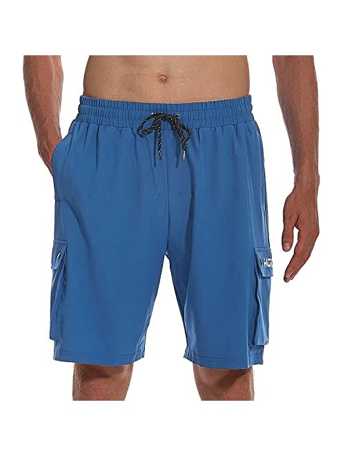 HODOSPORTS Mens Swim Trunks 9" Quick Dry Swim Shorts Bathing Suits