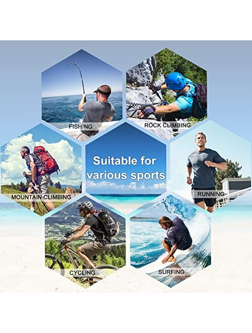 MeetHoo Men Standard Swim Rash Guard UPF 50+ Sun Protection Quick Dry SPF Short Sleeve Workout Fishing Running T Shirts