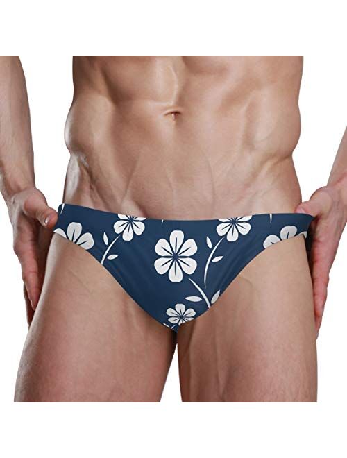 Chic Houses Men's Sexy Bikini Swimsuit Swimwear Quick Dry Print Briefs