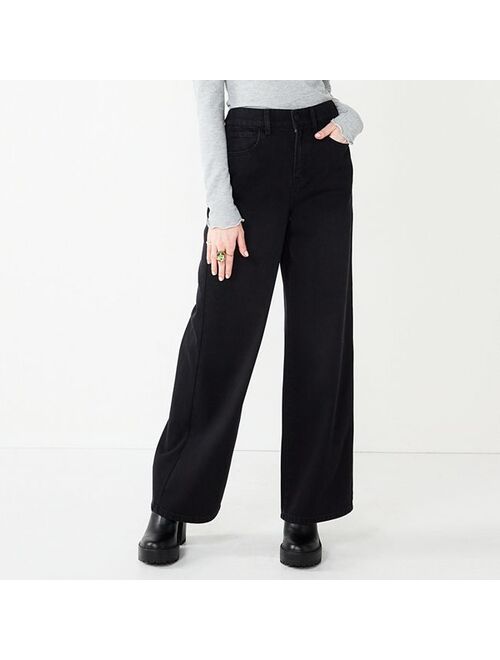 Juniors' SO Super High-Rise Wide Leg Jeans