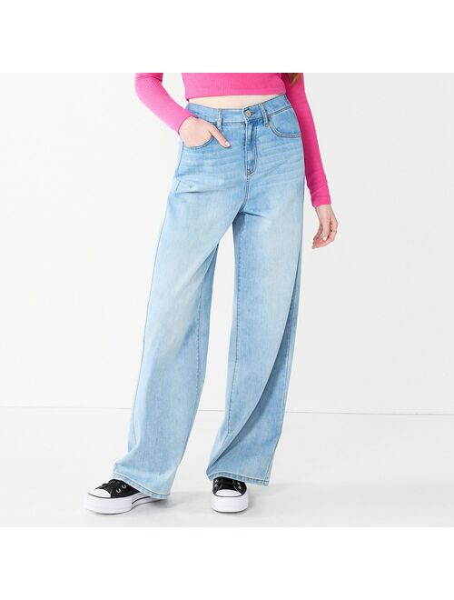 Juniors' SO Super High-Rise Wide Leg Jeans