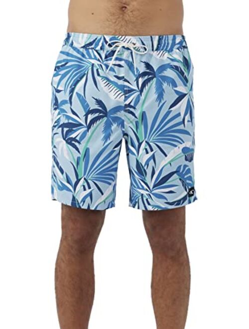 O'NEILL Men's 18" Santa Cruz Volley Board Shorts - Men's Swim Trunks with Fast-Drying Stretch Fabric and Pockets