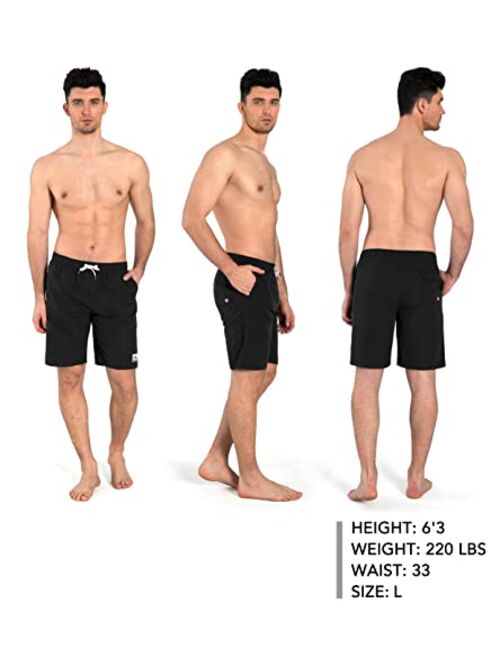 Actleis Mens Swim Trunks Board Shorts Long Quick Dry Swim Shorts with Mesh Lining us-ls17003