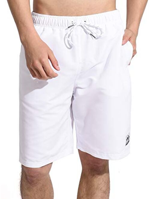 Actleis Mens Swim Trunks Board Shorts Long Quick Dry Swim Shorts with Mesh Lining us-ls17003