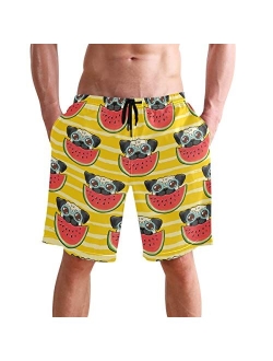 visesunny Men Swim Trunks Swimming Beach Surfing Board Shorts Swimwear Quick Dry Mesh Lining Bathing Suits with Pockets