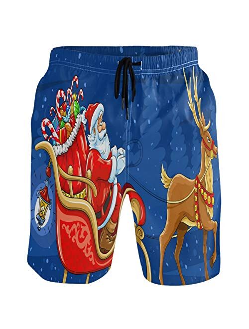 visesunny Men Swim Trunks Swimming Beach Surfing Board Shorts Swimwear Quick Dry Mesh Lining Bathing Suits with Pockets