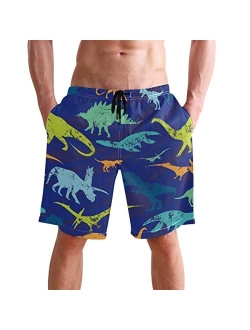 visesunny New Summer Men's Swim Trunks Quick Dry Bathing Suits Holiday Beach Short Casual Board Shorts