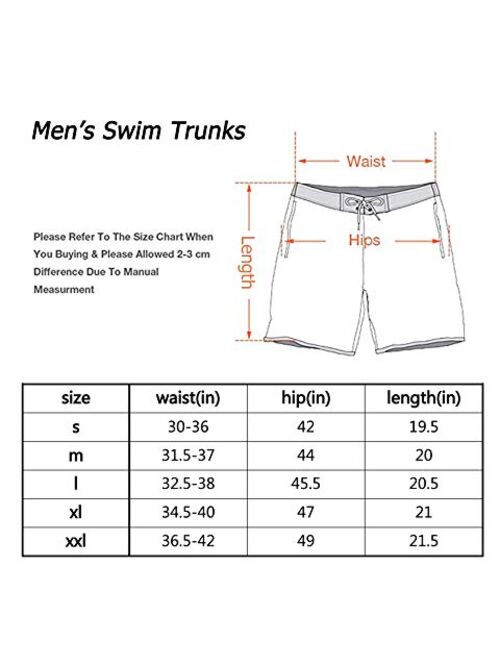 visesunny New Summer Men's Swim Trunks Quick Dry Bathing Suits Holiday Beach Short Casual Board Shorts