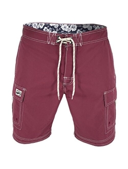 U.S. Apparel US Apparel Men's Solid Color Cargo Style Microfiber Board Shorts Available in 3XL, 4XL and 5XL