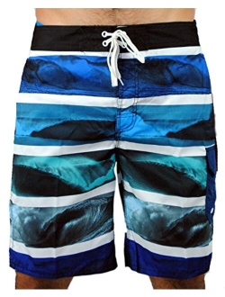 U.S. Apparel US Apparel Men's Solid Color Cargo Style Microfiber Board Shorts Available in 3XL, 4XL and 5XL