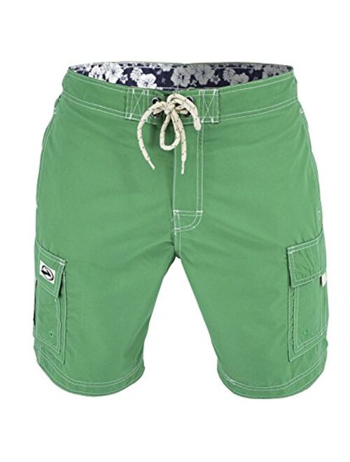 U.S. Apparel US Apparel Men's Solid Color Cargo Style Microfiber Board Shorts Available in 3XL, 4XL and 5XL