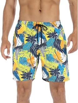 RELLECIGA Men's Swim Trunks Quick Dry Board Shorts with Pockets Bathing Suits