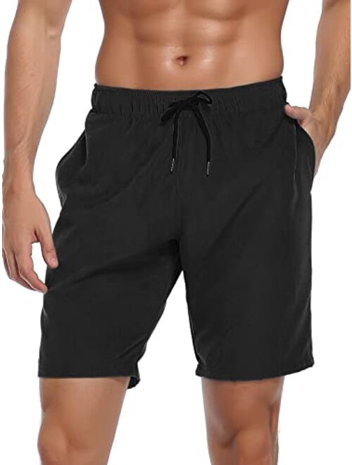 RELLECIGA Men's Swim Trunks Quick Dry Board Shorts with Pockets Bathing Suits