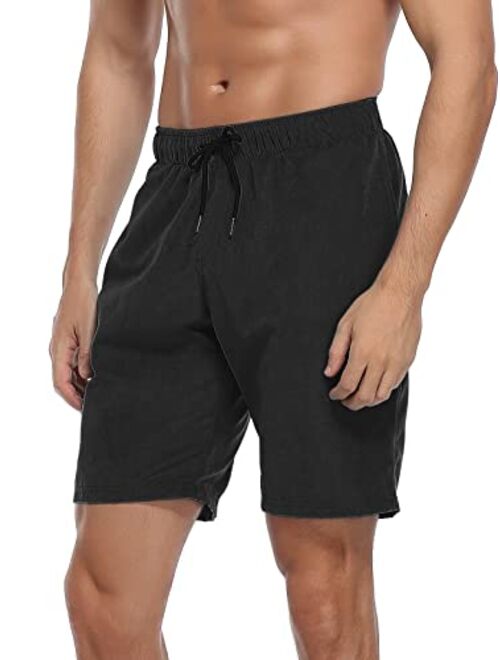 RELLECIGA Men's Swim Trunks Quick Dry Board Shorts with Pockets Bathing Suits