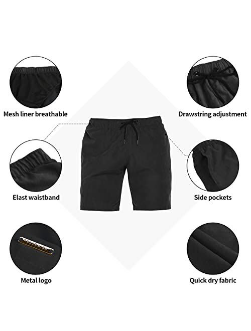 RELLECIGA Men's Swim Trunks Quick Dry Board Shorts with Pockets Bathing Suits