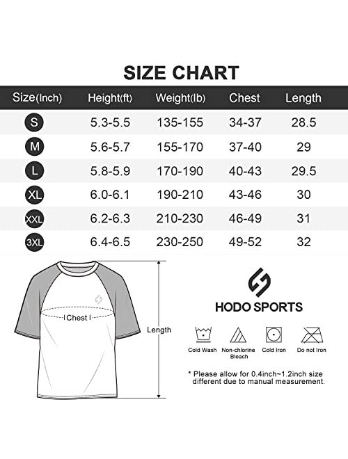 Hodosports Men's UPF 50+ Quick-Dry Swim Shirt Rash Guard with Sun Protection