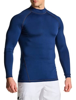 Men's UPF 50  Rash Guard, UV/SPF Long Sleeve Swim Shirt, Dry Fit Water Beach Surf Wetsuit Top