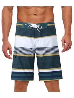 Yaluntalun Men's Swim Trunks Long Quick Dry Beach Board Shorts with Mesh Lining Beachwear