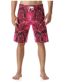 Nonwe Men's Swim Trunks Quick Dry with Pocket Adjustable Waist Board Shorts