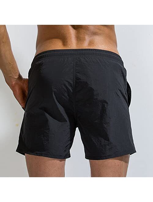 Tofern Mens Swim Trunk Quick Dry Board Shorts with Mesh Liner Pockets Swimsuit Men's Swim Shorts Drawstring Bathing Suit