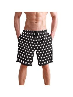 WIHVE Men's Beach Swim Trunks Tropical Swimsuit Underwear Board Shorts with Pocket and Mesh Lining